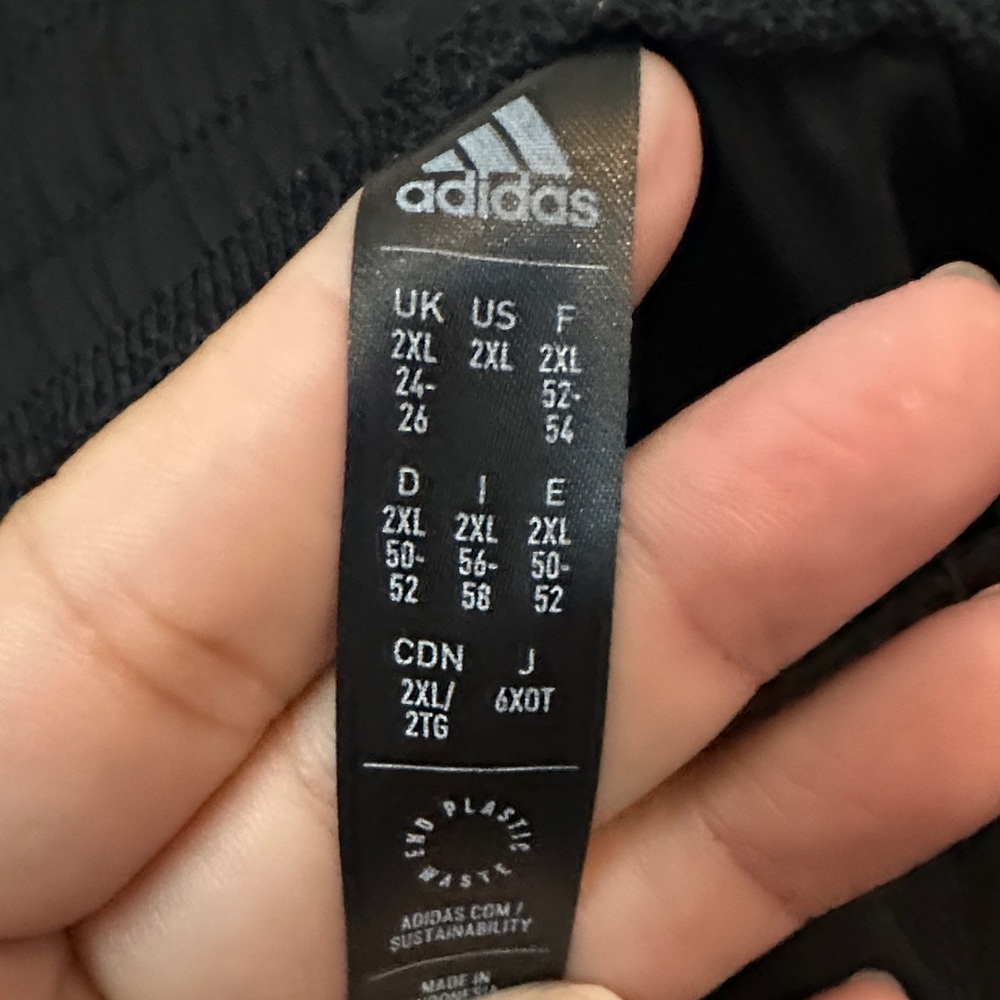 Adidas Black Shorts with White Accents - Picture 2 of 4